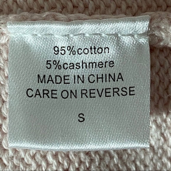 BURGESS Pale Pink Sweater Cotton/Cashmere Ribbed - Picture 5 of 8